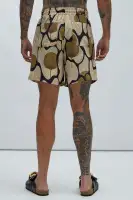 Sahara Textured Warmup Shorts(Tan/Multi,S)