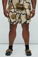 Sahara Textured Warmup Shorts(Tan/Multi,S)