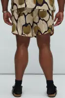 Sahara Textured Warmup Shorts(Tan/Multi,S)
