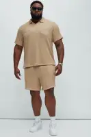 Catanina Textured Shorts(Tan,S)