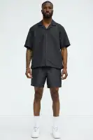 Tonal Tracks Jacquard Shorts(Black,S)