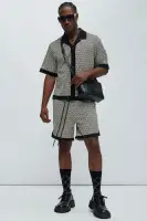 Rushmore Knit Warmup Shorts(Black/combo,S)