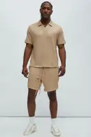 Catanina Textured Shorts(Tan,S)
