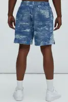 Cloud 9 Textured Warm up Shorts(Light Blue,S)