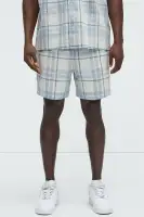 Breezy Cotton Plaid Warm Up Shorts