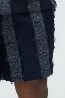 Fray Patchwork Like Shorts(Navy,S)