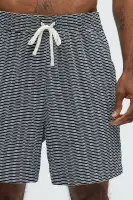 Textured Chenille Pattern Shorts(Black/White,S)