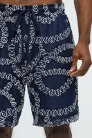 Embroidered Netting Relaxed Shorts(Navy,S)