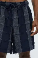 Fray Patchwork Like Shorts(Navy,S)