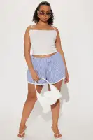 Mary Lou Striped Short(Blue/combo,XS)