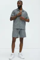 Diamonds Relaxed Shorts(Grey/combo,S)