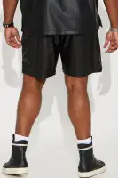 Slam Dunk Faux Leather Shorts(Black,S)