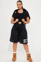 Touchdown Jersey Mesh Short(Black,XS)