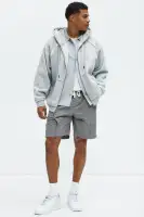 Hardware Relaxed Nylon Shorts(Grey,S)