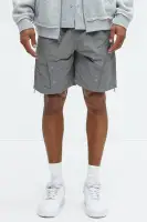 Hardware Relaxed Nylon Shorts(Grey,S)