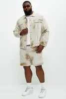 Byron Striped Relaxed Shorts(Cream/combo,30)