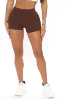 Plain Jane Mini Shorts(Chocolate,S)