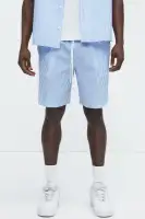 Seersucker Relaxed Shorts(Blue/combo,S)