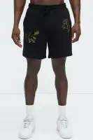 Berries And Blooms Embroidered Shorts