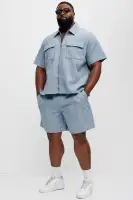 Fallon Jacquard Relaxed Shorts(Blue,S)