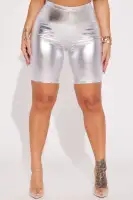 Rough Rider Biker Shorts(Silver,XS)