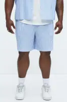 Seersucker Relaxed Shorts(Blue/combo,S)