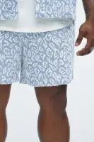 Jacquard Foliage Shorts(Blue/combo,S)