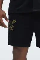 Berries And Blooms Embroidered Shorts(Black,S)
