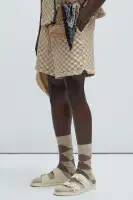 Crinkled Checkers Shorts