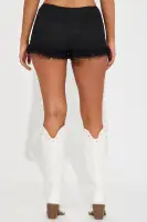 Angelica Ruched Bloomer Short(Black,XS)