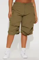 Better Than Ever Windbreaker Bermuda Short(Olive,XS)