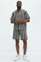 Summit Striped Relaxed Shorts(Black/combo,S)