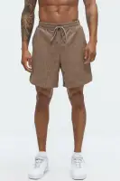 Kerwin Waffle Texture Shorts(Brown,S)