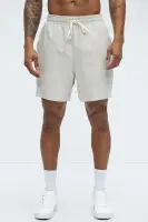 Twill Stripe Linen Shorts(Taupe/combo,S)