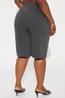 Business Talk Trouser Short(Charcoal,XS)