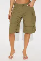Better Than Ever Windbreaker Bermuda Short(Olive,XS)