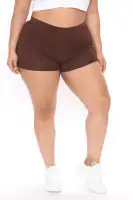 Plain Jane Mini Shorts(Chocolate,S)
