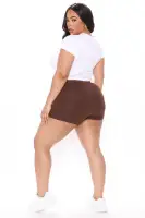 Plain Jane Mini Shorts(Chocolate,S)