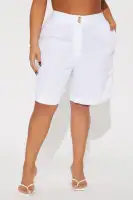 Next To You Linen Short(White,XS)