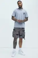 Jaxon Utility Cargo Nylon Shorts(Grey,S)