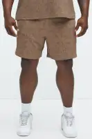 Kerwin Waffle Texture Shorts(Brown,S)