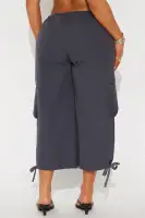 Say No More Windbreaker Bermuda Short(Charcoal,XS)