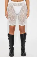Lover's Paradise Lace Biker Shorts(Cream,XS)