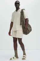 Clay Textured Shorts(Cream,S)