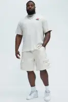 Stacked Ripstop Relaxed Cargo Shorts(Khaki,S)