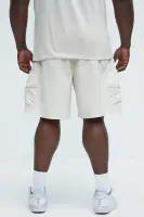 Stacked Ripstop Relaxed Cargo Shorts(Khaki,S)