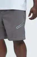 Snap Up Tech Shorts(Dark Grey,S)