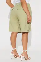 Mixed Emotions Cargo Bermuda Short(Sage,XS)