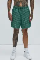 Dimensional Textured Warmup Shorts(Green/combo,S)