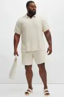 Clay Textured Shorts(Cream,S)